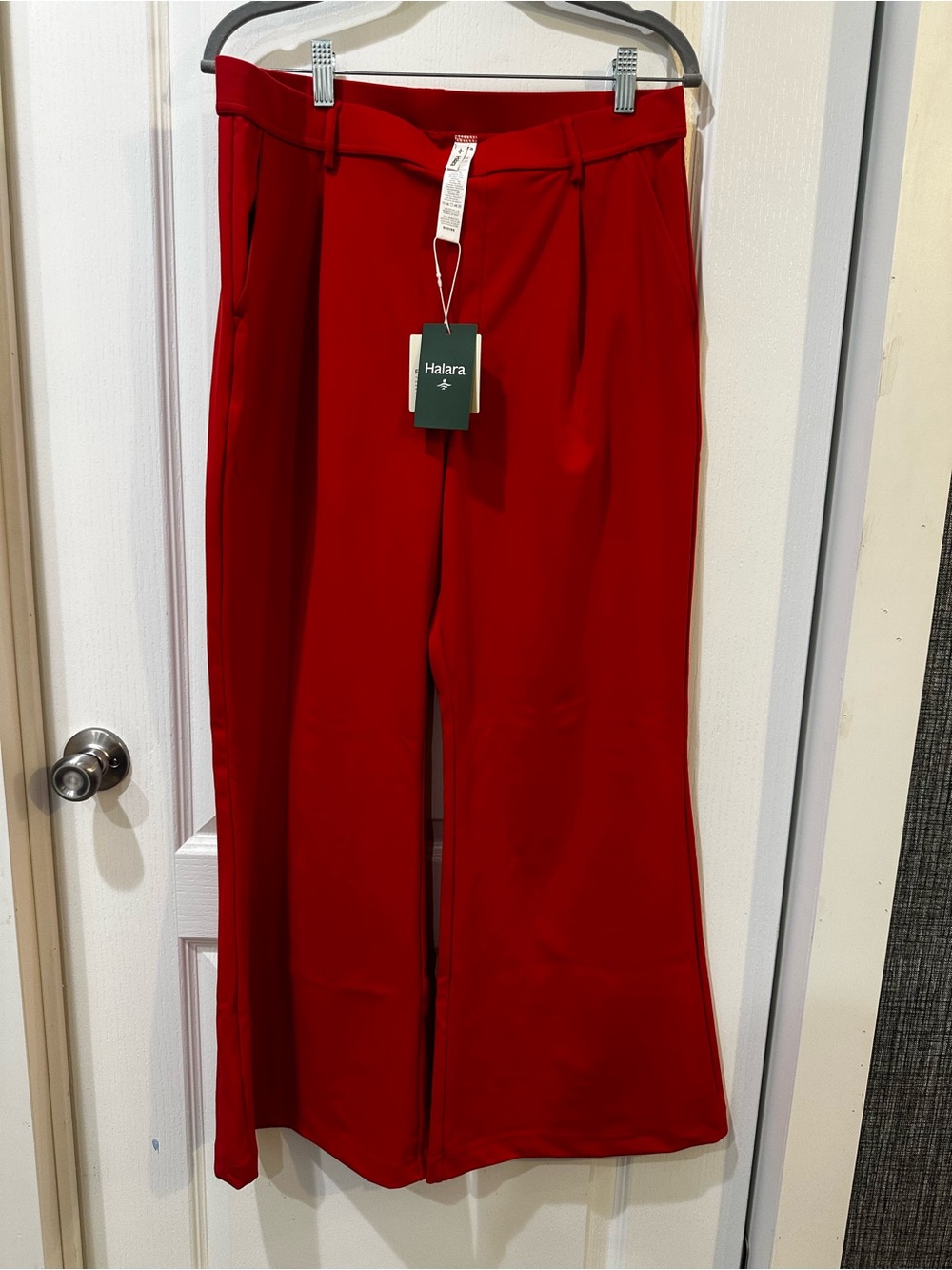 HALARA Red Wide-Leg Pants